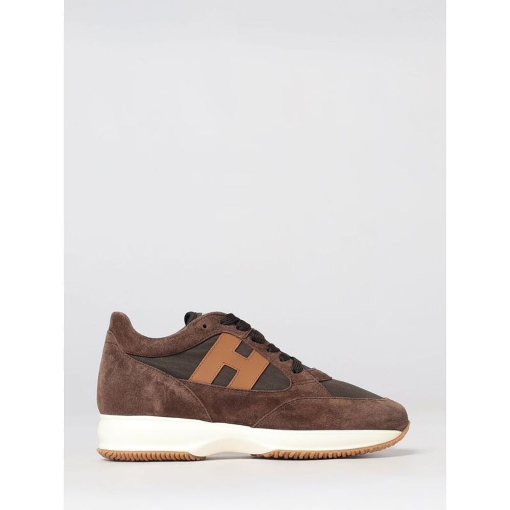 Hogan Men H580 Suede And Mesh Sneakers Hogan With Side H Logo